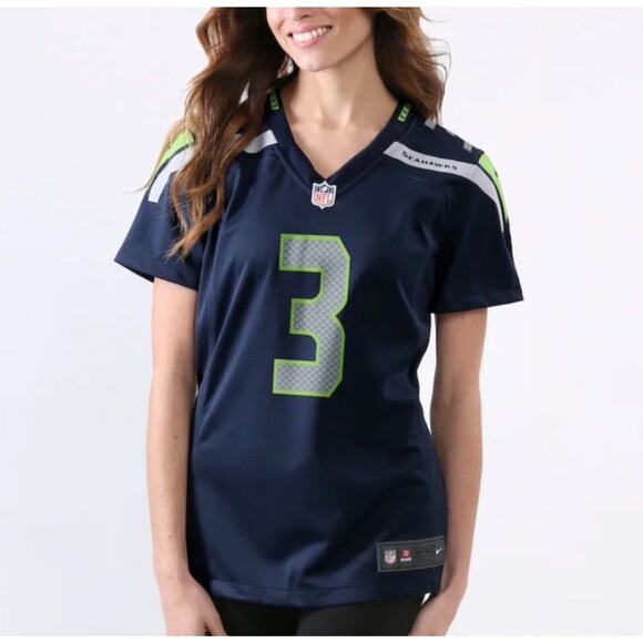 Nike Seattle Seahawks On Field Russel Wilson 3 NFL Football Jersey Women Medium - Picture 2 of 9